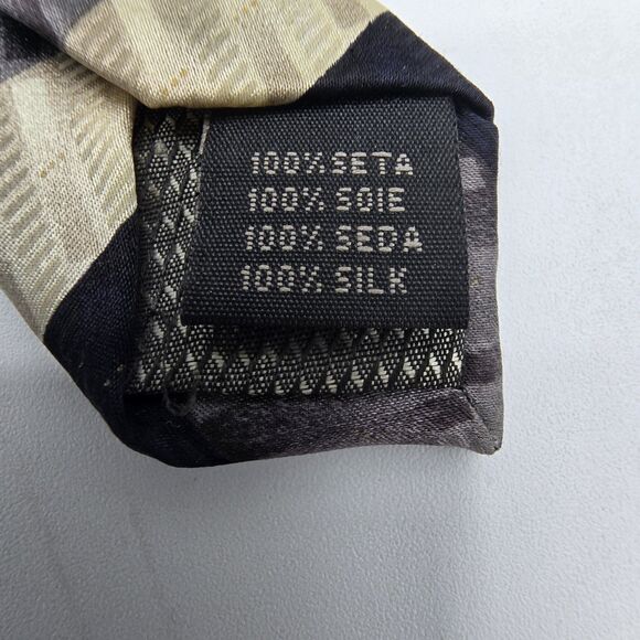 Necktie Mens Vintage Covington 100% Silk, Black, size is 59" x 4 Menswear Tan - Picture 6 of 6